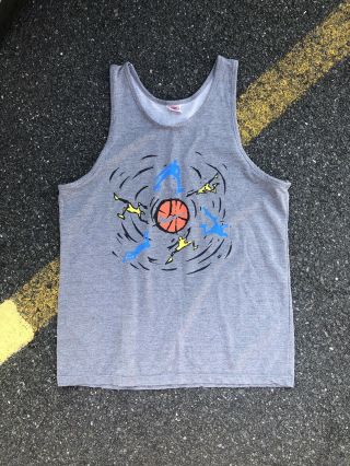 Vintage Nike T - Shirt 1980’s Jordan Basketball Camp League Rare 3xl Vtg Grey Tag