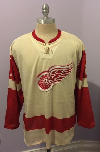 Vintage Detroit Red Wings Durene Hockey Jersey Game Worn