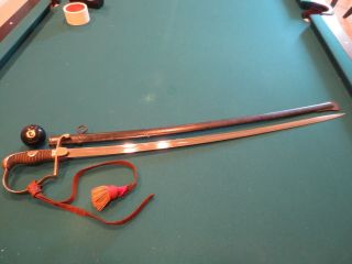 Vintage Sword/sabrer & Scabbard,  Asian?