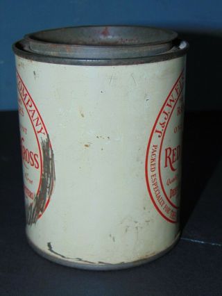 TWO ANTIQUE LONG ISLAND NY TIN OYSTER CANS - SHELTER ISLAND & RED CROSS BRAND 5