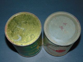 TWO ANTIQUE LONG ISLAND NY TIN OYSTER CANS - SHELTER ISLAND & RED CROSS BRAND 8