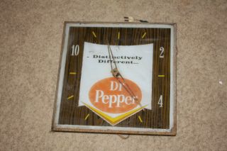 Vintage Dr Pepper Distinctively Different Pam Clock Or Restoration