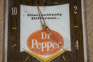 VINTAGE DR PEPPER DISTINCTIVELY DIFFERENT PAM CLOCK OR RESTORATION 2