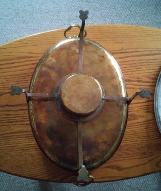 043 Large Vintage Oval Hammered Copper Chaffing Pot With Lid Handles 14 Inches 3