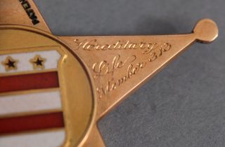 Antique 1894 National Mary Washington Memorial Association 14K Gold Medal 10