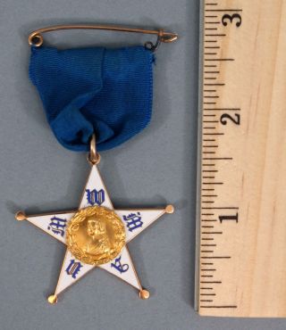 Antique 1894 National Mary Washington Memorial Association 14K Gold Medal 2