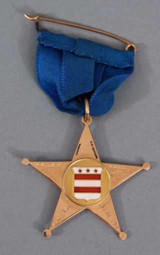 Antique 1894 National Mary Washington Memorial Association 14K Gold Medal 5