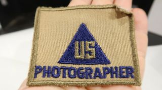 Wwii Us Army Civilian Non Combatant Photographer Patch