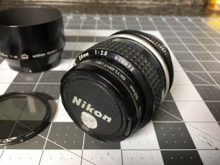 Vintage Nikon / Nikkor 28mm Wide Angle Lens 1:2.  8 Made In Japan