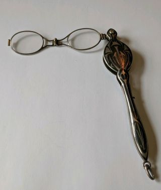 Antique 800 Silver Lorgnette Glasses