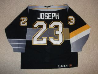 Pittsburgh Penguins 1995 - 96 Game Worn Nhl Hockey Jersey - C.  Joseph Ccm 54 Rare
