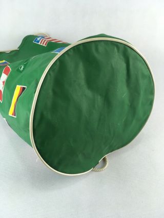 Vintage 80s United Colors of Benetton Duffle Bag Colorful International Flags 6