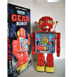 RARE GEAR ROBOT METAL HOUSE JAPAN MIB 2