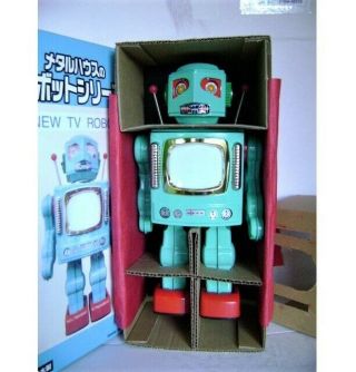 Rare Tv Robot Metal House Japan Mib