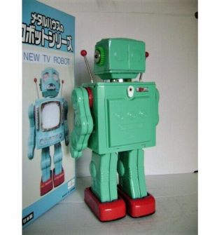 RARE TV ROBOT METAL HOUSE JAPAN MIB 3