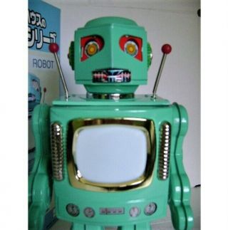 RARE TV ROBOT METAL HOUSE JAPAN MIB 5