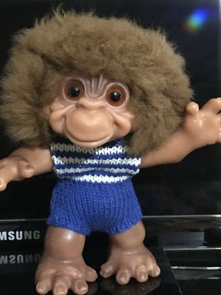 Vintage Dam Things Troll Doll Monkey Boy 60s Large Collectible