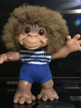 VINTAGE DAM THINGS TROLL DOLL MONKEY BOY 60S LARGE Collectible 5