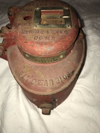 Antique Vintage Cast Iron Adt Fire Alarm Box Pat.  Date 1908