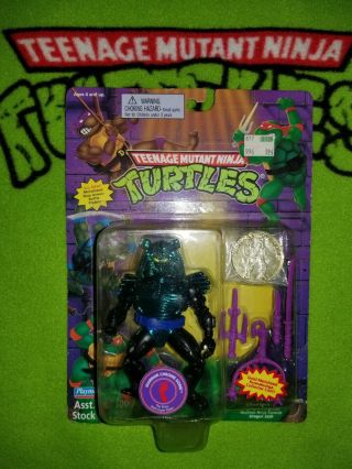 Playmates Teenage Mutant Ninja Turtles 1995 Warrior Chrome Dome Extremely Rare