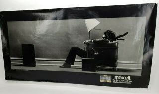 Maxell Xlii Cassette Tape 1990 Promotional Poster Vintage Rare
