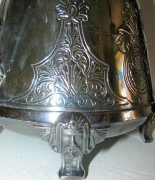 Victorian Egyptian Revival Aesthetic Silver Plated Sugar Bowl Sphinx 6