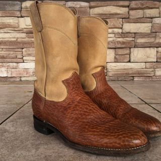 Vintage Justin Men’s Western Boots Brown Leather Size 7.  5