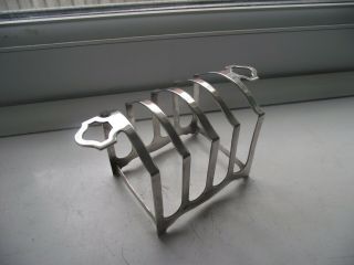 ANTIQUE 1948 STERLING SILVER HALLMARKED TOAST RACK 74g Adie Brothers Ltd V GOOD 4