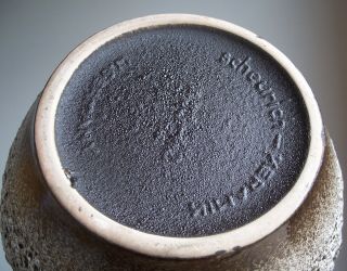 Vintage 1960s - 1970s SCHEURICH Keramik German Pottery XL Fat Lava Floor Vase Lora 7