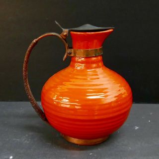 Bauer Pottery Vintage Coffee Urn With Metal Handle