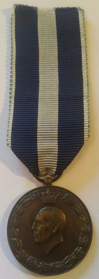Greece Greek / Ww2 1940 - 41 Commemorative War Medal King George Ii