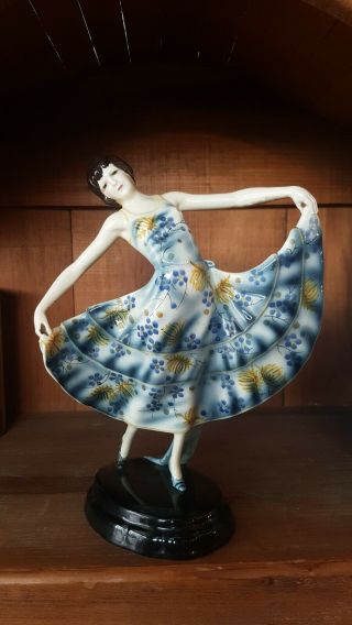 Rare 11 " Vtg Goldscheider Wien Austria Ceramic Dancer Figurine By Stefan Dakon