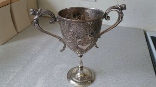 Antique Silver Plated Carmichael Agricutural Show Trophy - 1879 Quey In Milk