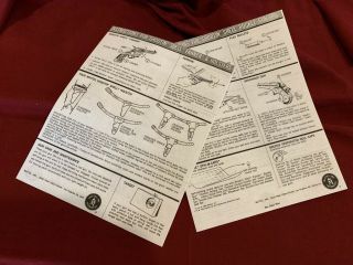 Mattel Fanner Shootin Shell Cap Gun Instruction Sheet