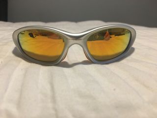 Oakley Twenty Xx Vtg Silver & Orange Sunglasses - Fire Iridium Lens