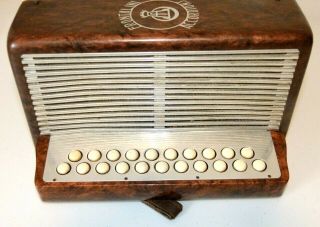 Vintage FRONTALINI 2 Row Button Box Accordion number 1236,  Made in Italy 2