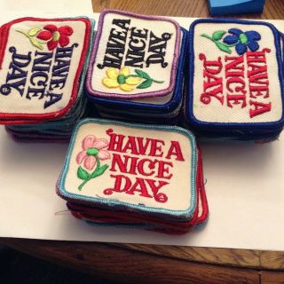 72 Vintage Have A Day Patches