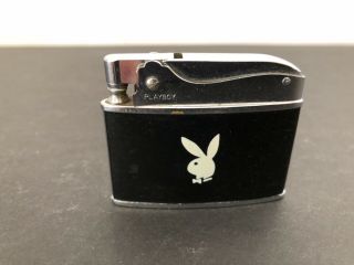 Vintage Playboy Bunny Flat Advertising Black Lighter/white Bunny - Made In Japan