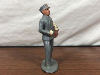 Vintage Antique Die - Cast Metal U.  S.  Mail Letter Carrier Mailman Toy Figurine 4