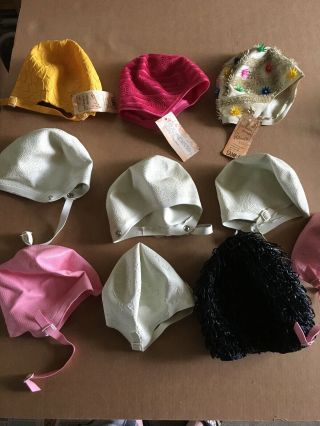 Vintage Swim Cap Kleinerts Unique Old Hard To Find Retro Capella Flower 10 Total