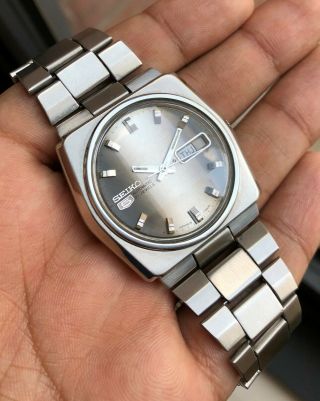Seiko 6119 - 7510 Serviced Faceted Crystal Retro Ultra Rare Vintage Automatic 1975