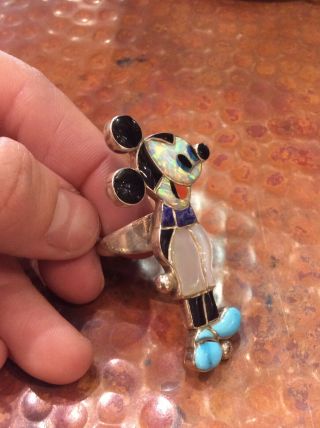 VINTAGE MICKEY MOUSE ZUNI NLAY RING 7