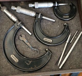 Vintage Starrett Machinists Tools No 436 1 " / No 436 2 " / No 436 3 ",  All Parts