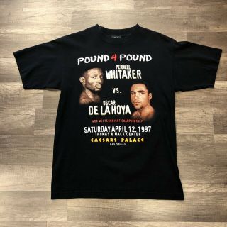 Rare Vintage 1997 Oscar De La Hoya Vs Pernell Whitaker Boxing T - Shirt Vtg