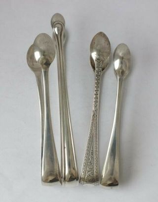 4 Pairs Of English & Scottish Hallmarks Solid Sterling Silver Sugar Tongs/ 113g