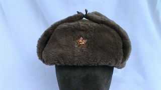 Soviet Iiww Winter Hat With Red Star - Beautifull - Bargain