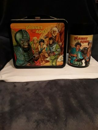 1974 Vintage Planet Of The Apes Lunch Box/w Thermos