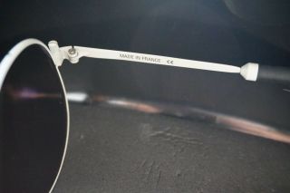 VINTAGE JULBO MADE IN FRANCE WHITE SUNGLASSES WITH CASE SMALL SIZES 6
