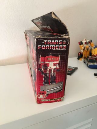 Vintage 1984 G1 Transformers OPTIMUS PRIME Autobot w/ Box Japan Booklet 5