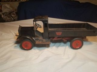 Vintage Keystone Packard Pressed Steel Toy Hand Crank Dump Truck Huge 27 " Orig